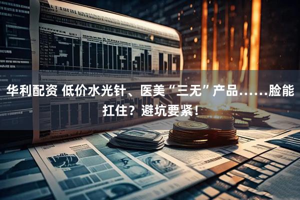 华利配资 低价水光针、医美“三无”产品……脸能扛住？避坑要紧！