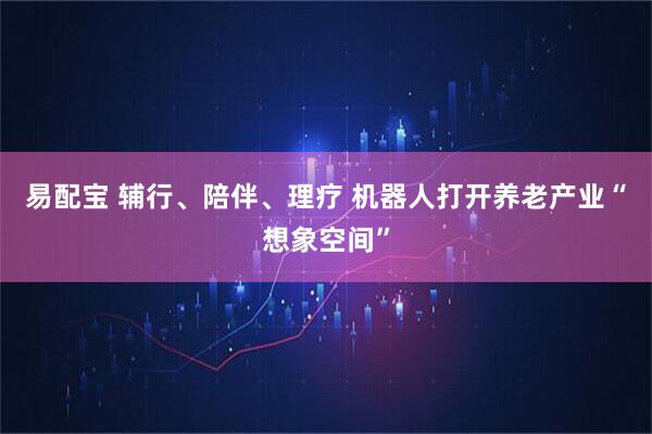 易配宝 辅行、陪伴、理疗 机器人打开养老产业“想象空间”