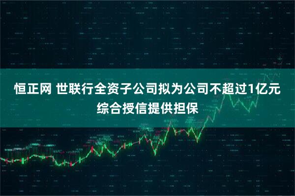 恒正网 世联行全资子公司拟为公司不超过1亿元综合授信提供担保